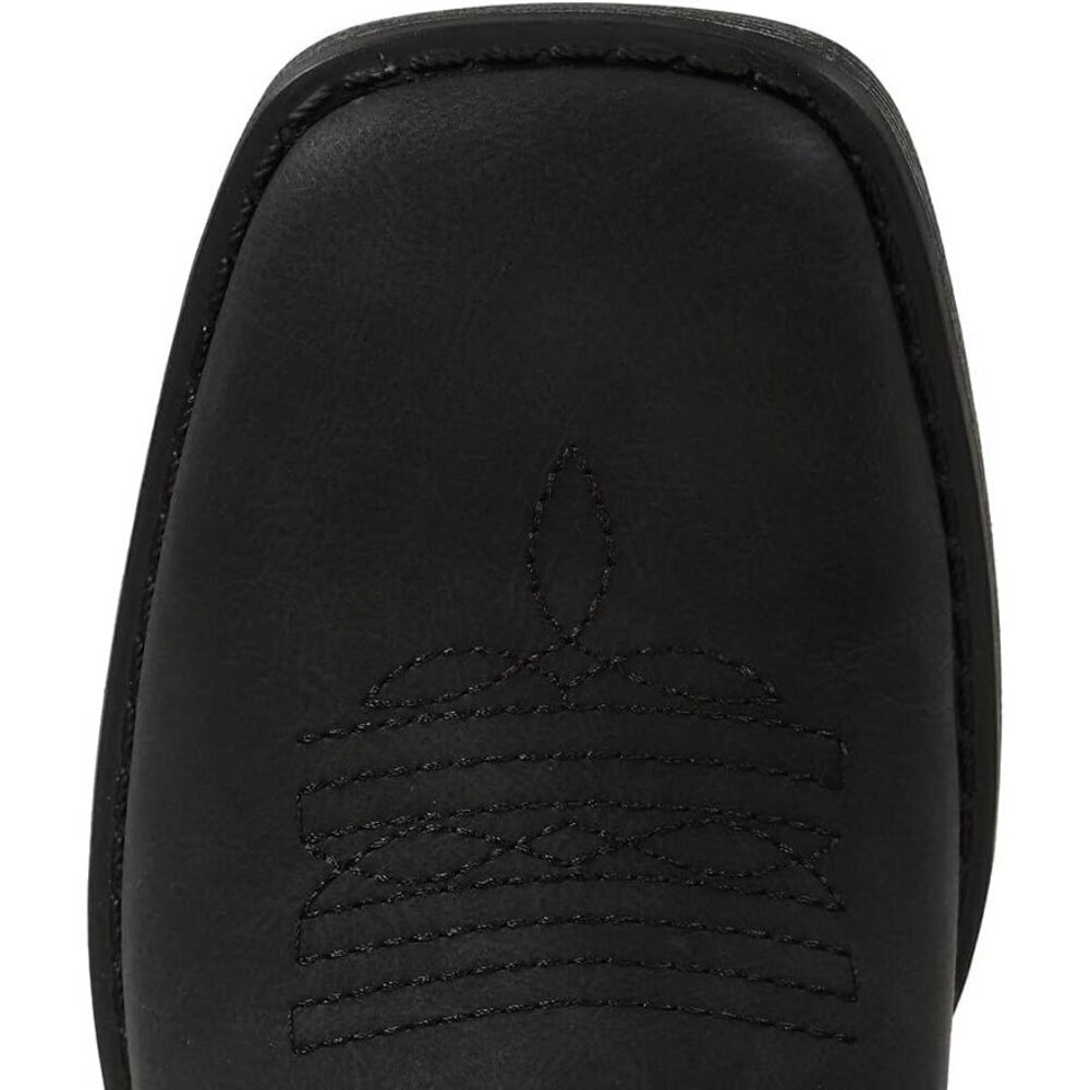 SheSole Western Boots Women Black Faux Leather Square Toe Wide Mid Calf - Picture 4 of 9